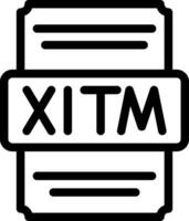 Xltm icons file type. spreadsheet files document icon with outline design. vector illustration