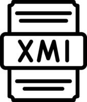 XML icons file type. spreadsheet files document icon with outline design. vector illustration