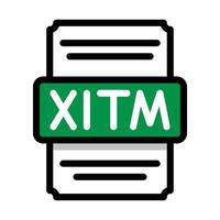 Document file format Xltm spreadsheet icon. with outline and color in the middle. Vector illustration