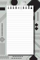 Creative and aesthetic blank pages of ripped paper. geometric background. vector