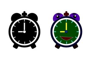 alarm clock icon. watch cartoon. cute. vector