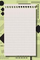 Creative and aesthetic blank pages of ripped paper. geometric background. vector