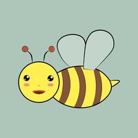 cartoon character of bee. cute bee. vector