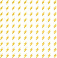 Seamless pattern with yellow lightning or thunder bolts on white background vector illustration