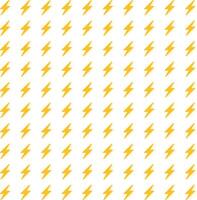 Seamless pattern with yellow lightning or thunder bolts on white background vector illustration