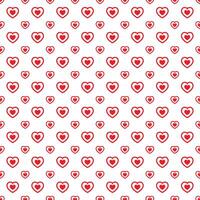 Vector illustration of double red heart seamless pattern design