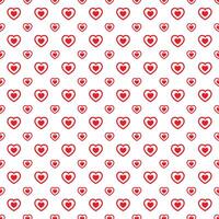 Vector illustration of double red heart seamless pattern design