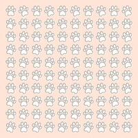 A set of creative paw prints seamless pattern vector background