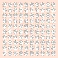 A set of creative paw prints seamless pattern vector background