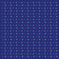 Cross sky blue and yellow seamless pattern on dark blue background vector
