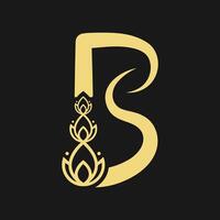 Luxury letter B logo vector