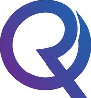 logotipo de la letra rq vector