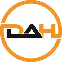 diseño de logotipo dah vector