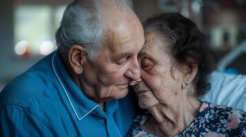 AI generated an old couple in love realistic photo