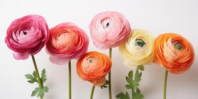AI generated Bouquet of beautiful red flowers isolated on white background. Generative AI photo