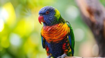 AI generated a colorful parrot realistic photo