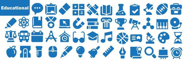 Education and Learning thin line icons set. Education, School, Learning editable stroke icons. Vector illustration. eps 10