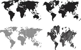 mundo mapa. vector ilustración. aislado en blanco antecedentes. eps 10