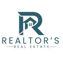 Real Estate R Letter shape Logo For Business Or Company vector