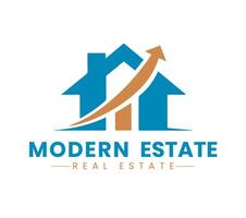 Modern Real Estate Logo For Business Or Company vector