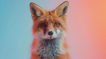 AI generated A fox animal on a isolated background photo