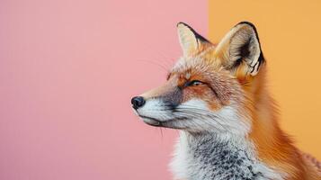 AI generated A fox animal on a isolated background photo