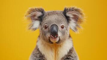 AI generated A koala on a pastel background isolated photo