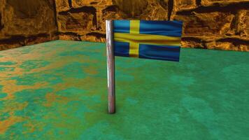 Sverige flagga posta video