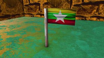 Myanmar Flagge Post video