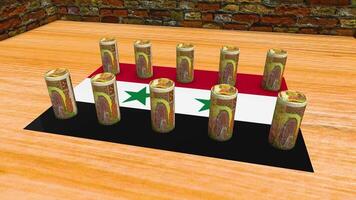 Syria Flag - 50 Pound Currency video