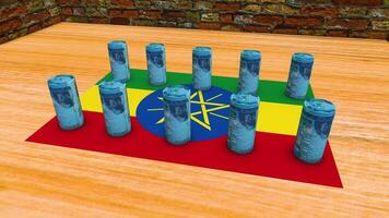 Ethiopie drapeau - 100 devise video