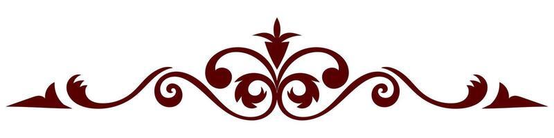 red vintage lines Decorative pattern for graphic elements used on cards and wedding invitations. vector