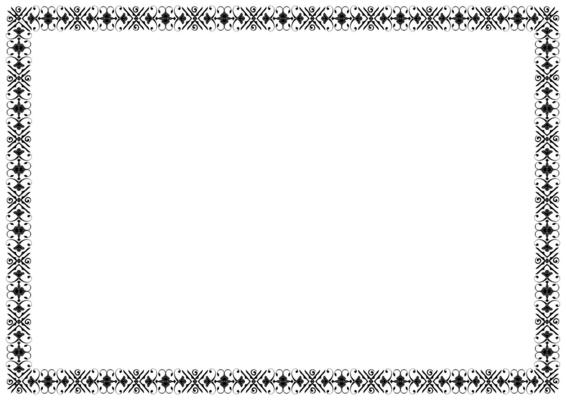 A5 frame, black vintage lines on a white background.