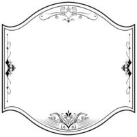 The frame is decorated with a vintage pattern. vector