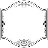 The frame is decorated with a vintage pattern. vector