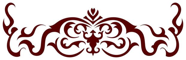 red vintage lines Decorative pattern for graphic elements used on cards and wedding invitations. vector