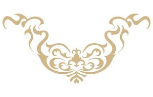 Golden abstract vintage curves for border lines Graphic elements vector