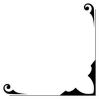 Vintage corners of thin lines as decorative borders for graphic elements. vector
