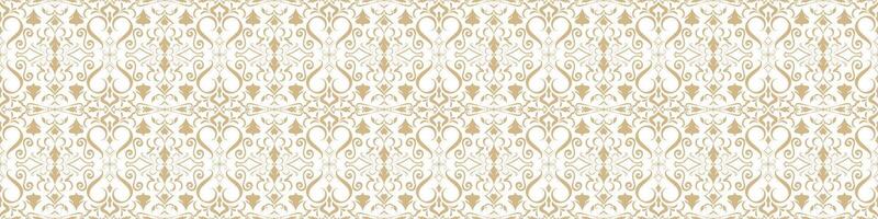 Golden abstract seamless pattern of wallpaper and fabric background. vector