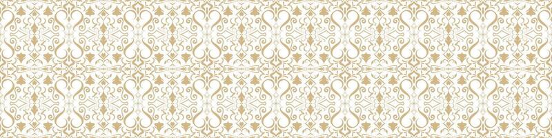 Golden abstract seamless pattern of wallpaper and fabric background. vector