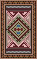 Native pattern room decoration carpet Triangle and circle geometry vector