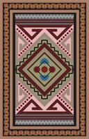 Native pattern room decoration carpet Triangle and circle geometry vector