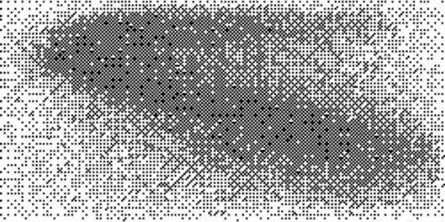 trama de semitonos descolorido degradado pixelado textura. grunge trama de semitonos mapa de bits antecedentes. blanco y negro cuadrado arena ruido fondo de pantalla. retro pixelado fondo vector