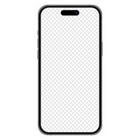Mockup of iphone 15 pro max. Mockup screen front view iphone. Smartphone mockup with blank screen vector