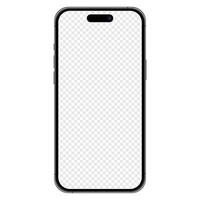 Bosquejo de iphone 15 Pro máx. Bosquejo pantalla frente ver iphone teléfono inteligente Bosquejo con blanco pantalla vector