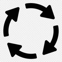 Recycle symbol icon. Recycle or recycling arrows icon. recycle sign vector