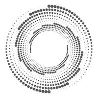 Halftone circular dotted frame. Round dotted frame. rotating dotted circles design. Round border icon. Round logo vector