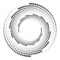 Halftone circular dotted frame. Round dotted frame. rotating dotted circles design. Round border icon. Round logo vector