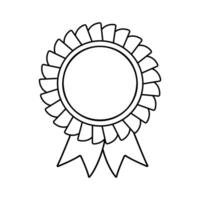 línea medalla icono . blanco modelo para decoración. contorno ilustración aislado en blanco antecedentes. vector