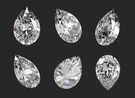 Pear Diamond isolated background 3d rendering photo